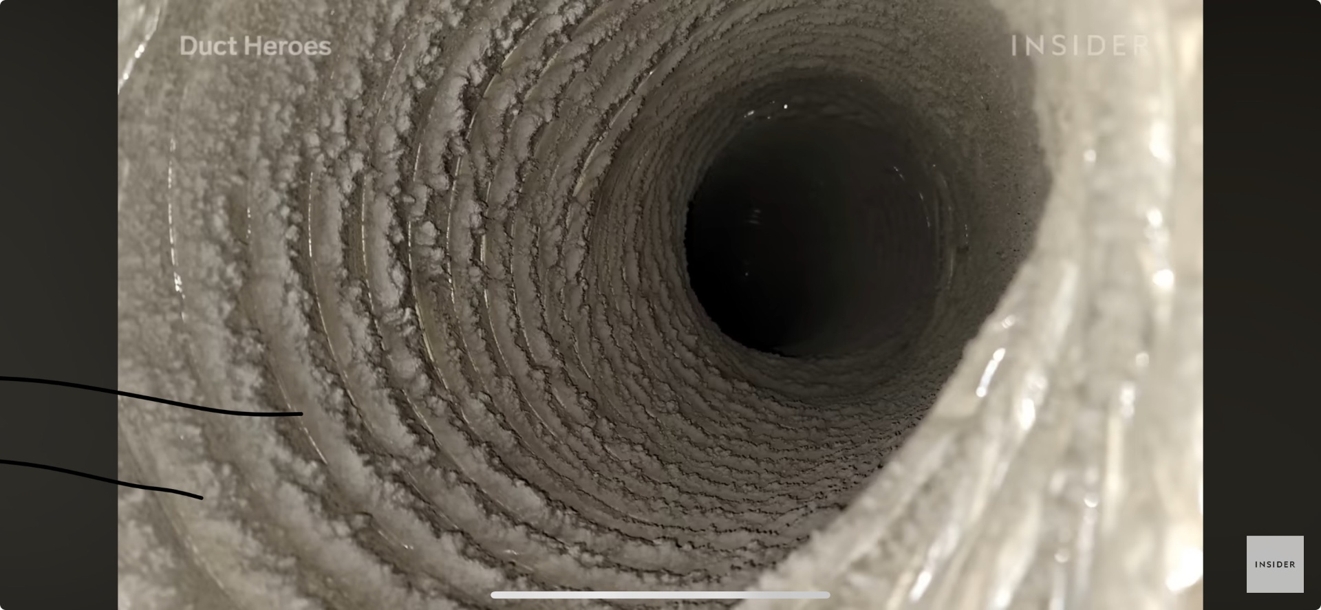 Exhaust Duct Interior – Before Cleaning